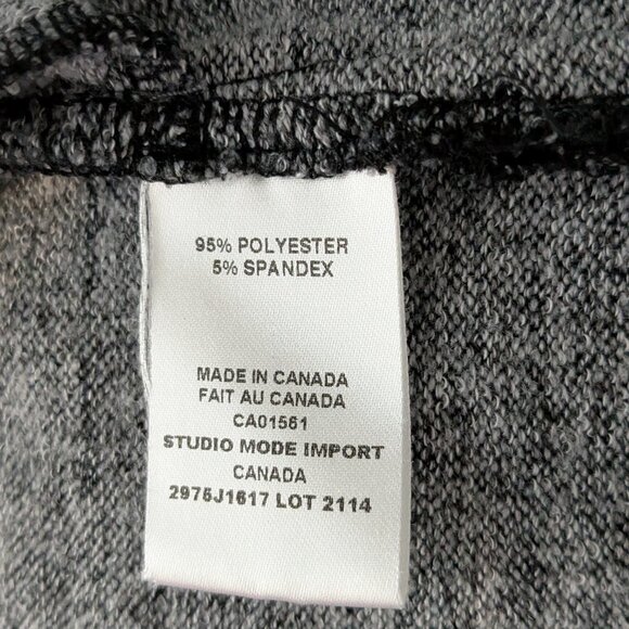 ROBERT KITCHEN Black/Gray 3/4 Sleeve Sweater Fleece Tunic Top; Size XXL - Picture 4 of 5